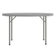 Gray |#| 4FT. Round Granite Dark Gray Plastic Folding Table-Banquet / Event Folding Table