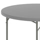 Gray |#| 4FT. Round Granite Dark Gray Plastic Folding Table-Banquet / Event Folding Table