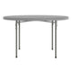 Gray |#| 4FT. Round Granite Dark Gray Plastic Folding Table-Banquet / Event Folding Table