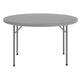 Gray |#| 4FT. Round Granite Dark Gray Plastic Folding Table-Banquet / Event Folding Table