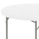 Granite White |#| 4-Foot Round Granite White Plastic Folding Table - Banquet / Event Folding Table