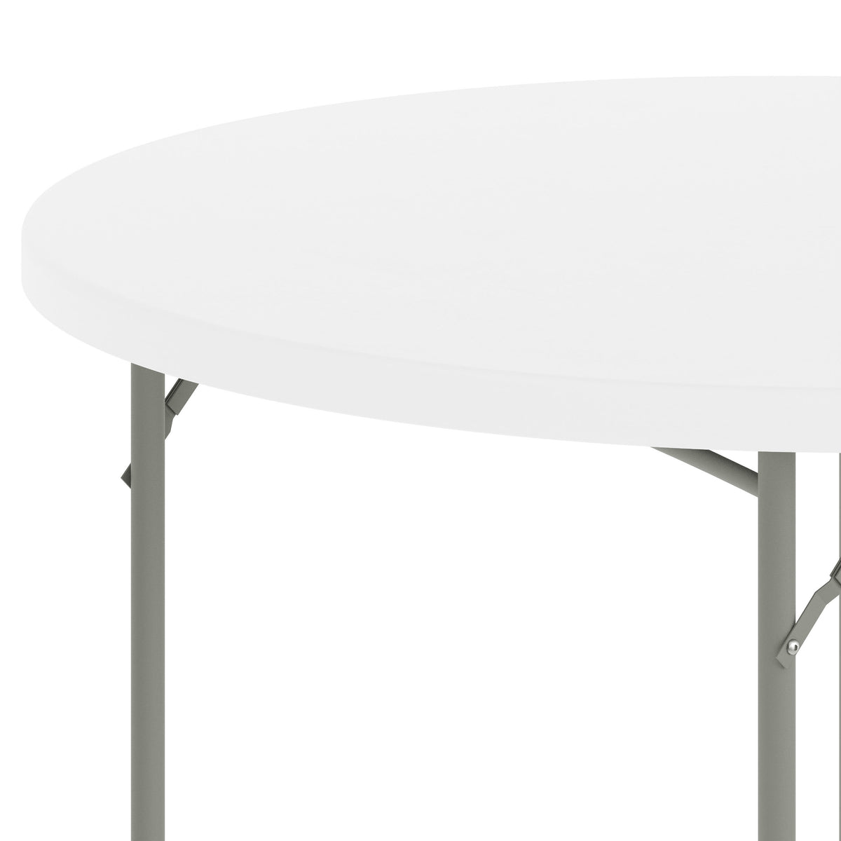 Granite White |#| 4-Foot Round Granite White Plastic Folding Table - Banquet / Event Folding Table