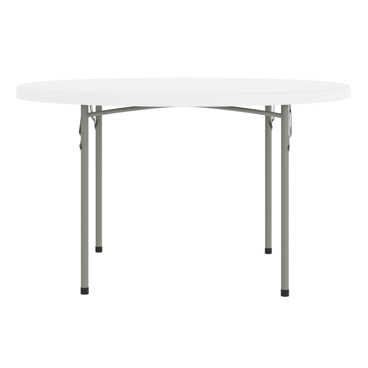 Granite White |#| 4-Foot Round Granite White Plastic Folding Table - Banquet / Event Folding Table