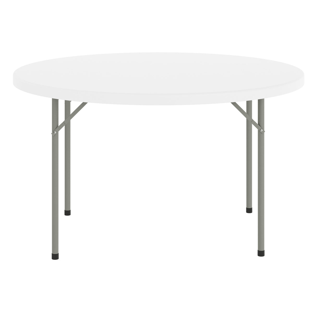 Granite White |#| 4-Foot Round Granite White Plastic Folding Table - Banquet / Event Folding Table