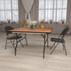 4-Foot Square Wood Folding Banquet Table - Event & Catering Table