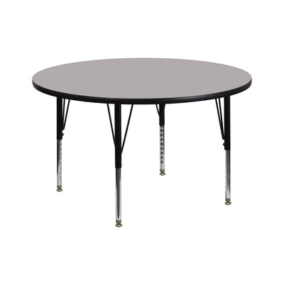 42'' Round HP Laminate Activity Table - Height Adjustable Short Legs