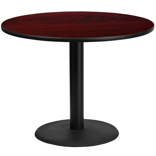 42'' Round Laminate Table Top with 24'' Round Table Height Base - View 1