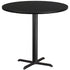 42'' Round Laminate Table Top with 33'' x 33'' Bar Height Table Base