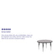 Gray |#| 42inch Round Grey Thermal Laminate Activity Table - Height Adjustable Short Legs