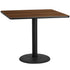 42'' Square Laminate Table Top with 24'' Round Table Height Base