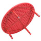 Red |#| 45inch Round Red Plastic Height Adjustable Activity Table