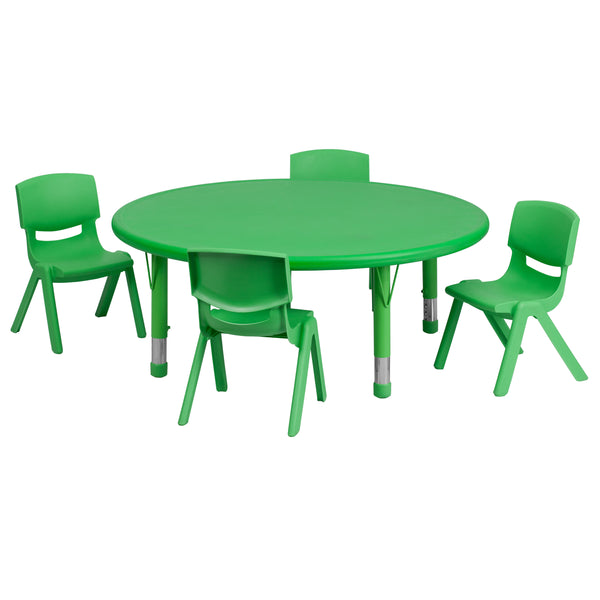 Preschool round hot sale table and chairs
