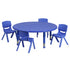 45" Round Plastic Height Adjustable Activity Table Set with 4 Chairs