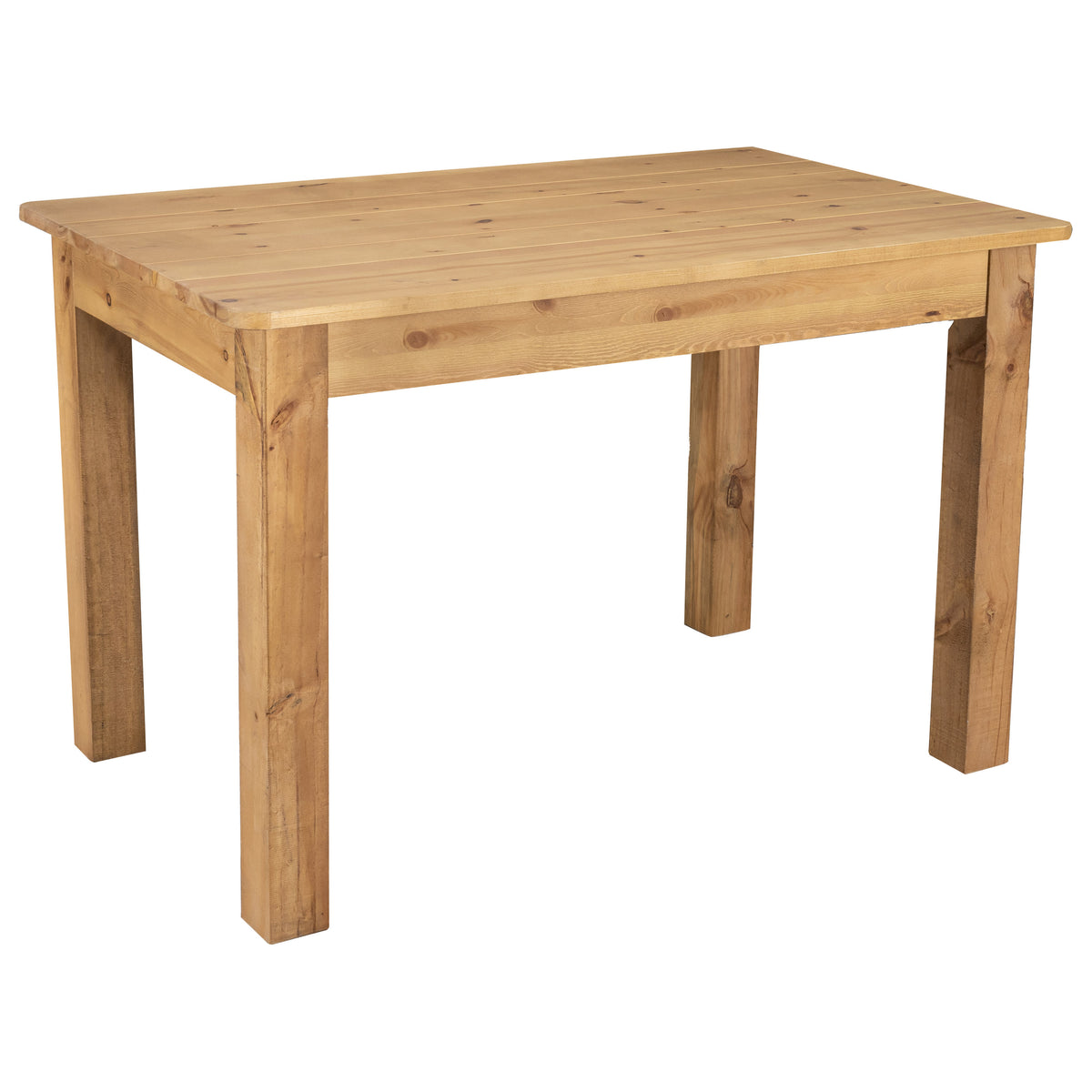 Light Natural |#| 46inch x 30inch Rectangular Light Natural Solid Pine Farm Dining Table