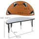Grey |#| 47.5inch Circle Wave Activity Table Set with 14inch Student Stack Chairs, Grey/Black