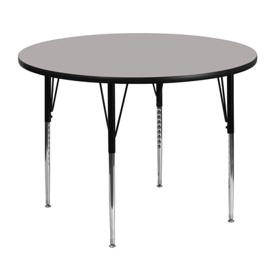 48'' Round HP Laminate Activity Table - Adjustable Legs - View 1