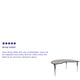 Gray |#| 48inchW x 72inchL Kidney Grey HP Laminate Activity Table - Height Adjustable Legs