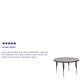 Gray |#| 48inch Round Grey HP Laminate Activity Table - Height Adjustable Short Legs