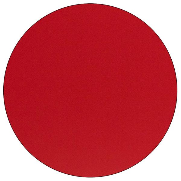 Yellow |#| 48inch Round Yellow HP Laminate Activity Table - Height Adjustable Short Legs