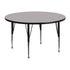 48'' Round HP Laminate Activity Table - Height Adjustable Short Legs