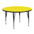 48'' Round HP Laminate Activity Table - Height Adjustable Short Legs