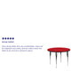 Red |#| 48inch Round Red HP Laminate Activity Table - Standard Height Adjustable Legs