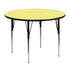 48'' Round Thermal Laminate Activity Table - Standard Height Adjustable Legs