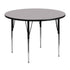 48'' Round Thermal Laminate Activity Table - Standard Height Adjustable Legs