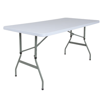 4.93-Foot Height Adjustable Plastic Folding Table - View 1