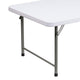 Granite White |#| 4.93-Foot Kid's Granite White Plastic Folding Activity Table - Play Table