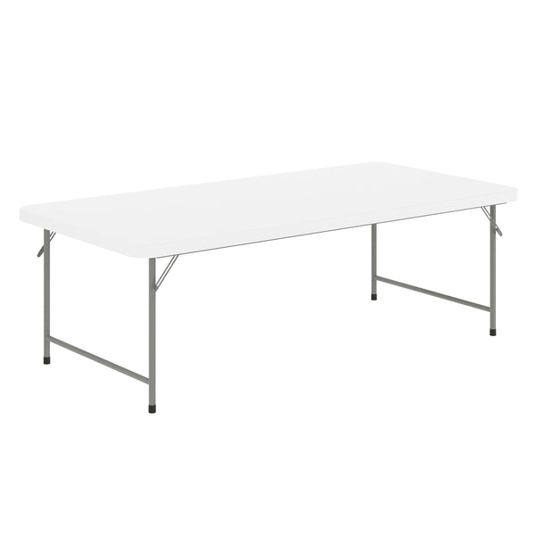 Granite White |#| 4.93-Foot Kid's Granite White Plastic Folding Activity Table - Play Table
