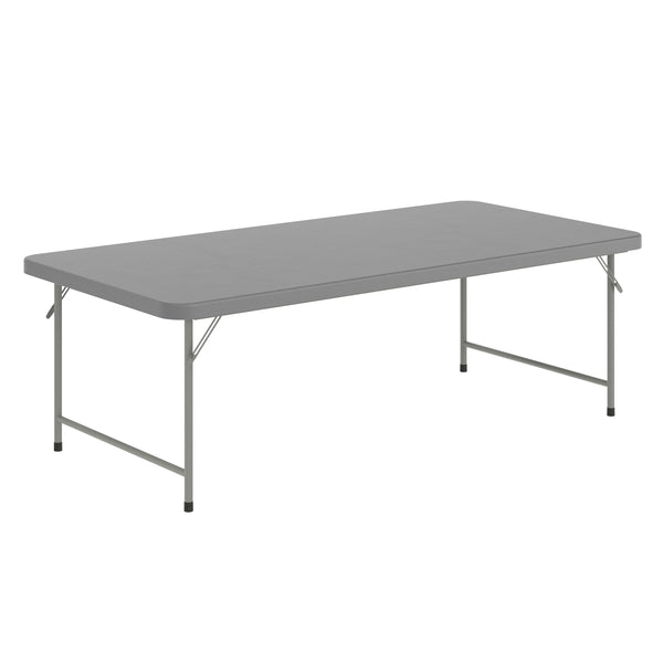 Granite Gray |#| 4.93-Foot Kid's Granite Gray Plastic Folding Activity Table - Play Table