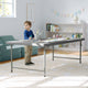 Granite Gray |#| 4.93-Foot Kid's Granite Gray Plastic Folding Activity Table - Play Table