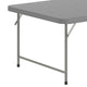 Granite Gray |#| 4.93-Foot Kid's Granite Gray Plastic Folding Activity Table - Play Table