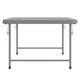 Granite Gray |#| 4.93-Foot Kid's Granite Gray Plastic Folding Activity Table - Play Table