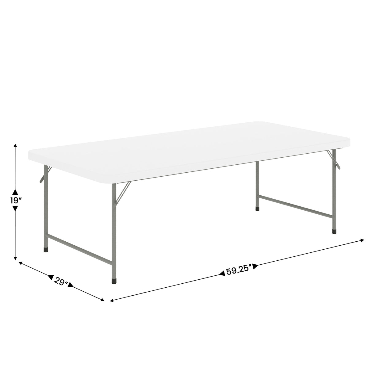 Granite White |#| 4.93-Foot Kid's Granite White Plastic Folding Activity Table - Play Table