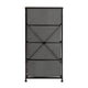 Gray Drawers/Black Frame |#| 4 Drawer Vertical Storage Dresser with Black Wood Top & Gray Fabric Pull Drawers