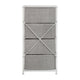 Gray Drawers/White Frame |#| 4 Drawer Vertical Storage Dresser with White Wood Top & Gray Fabric Pull Drawers