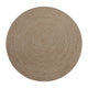 Round Braided Design Natural Jute and Polyester Blend Indoor Area Rug - 4 Foot