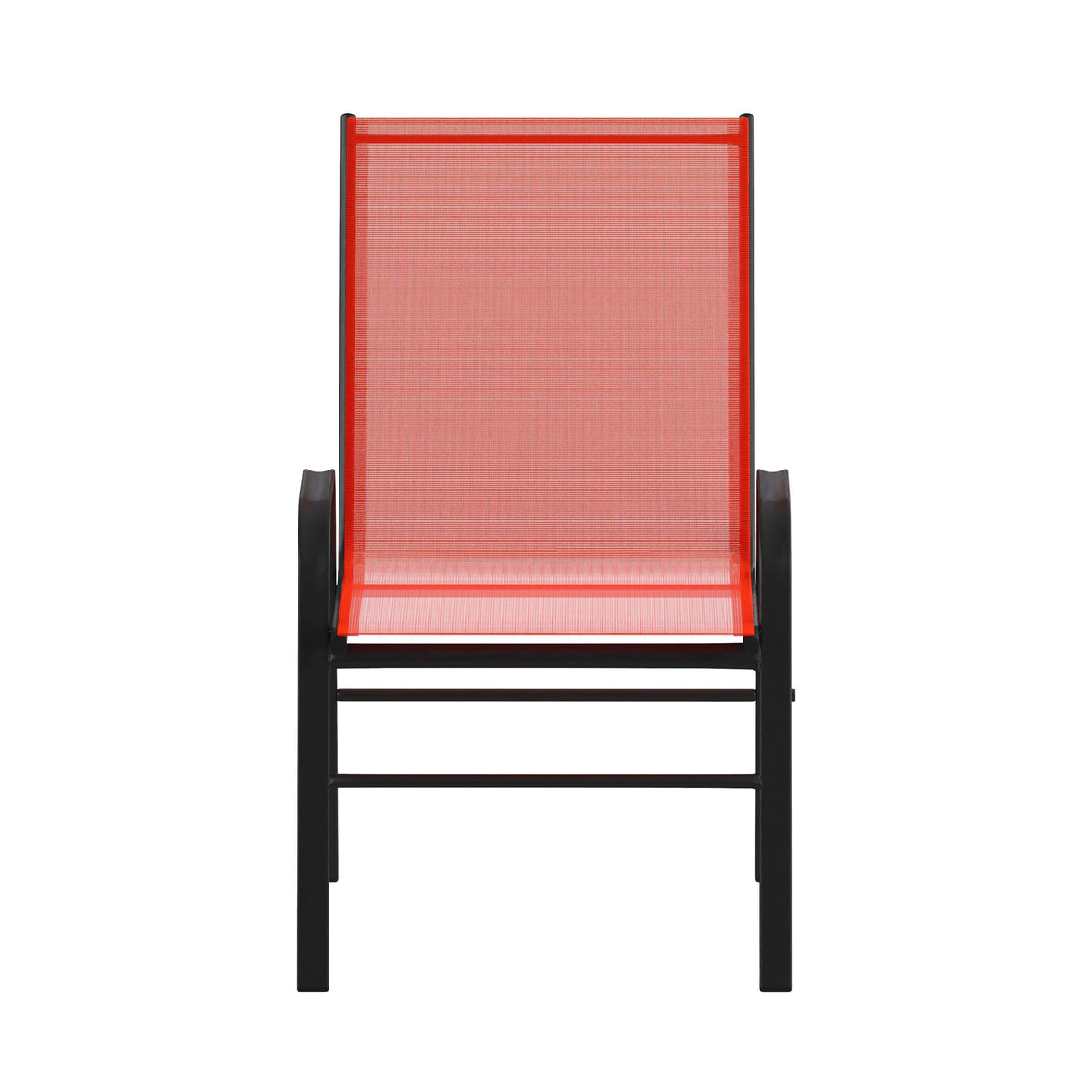 Red |#| 4 Pack Red Outdoor Stack Chair with Flex Comfort Material - Patio Stack Chair