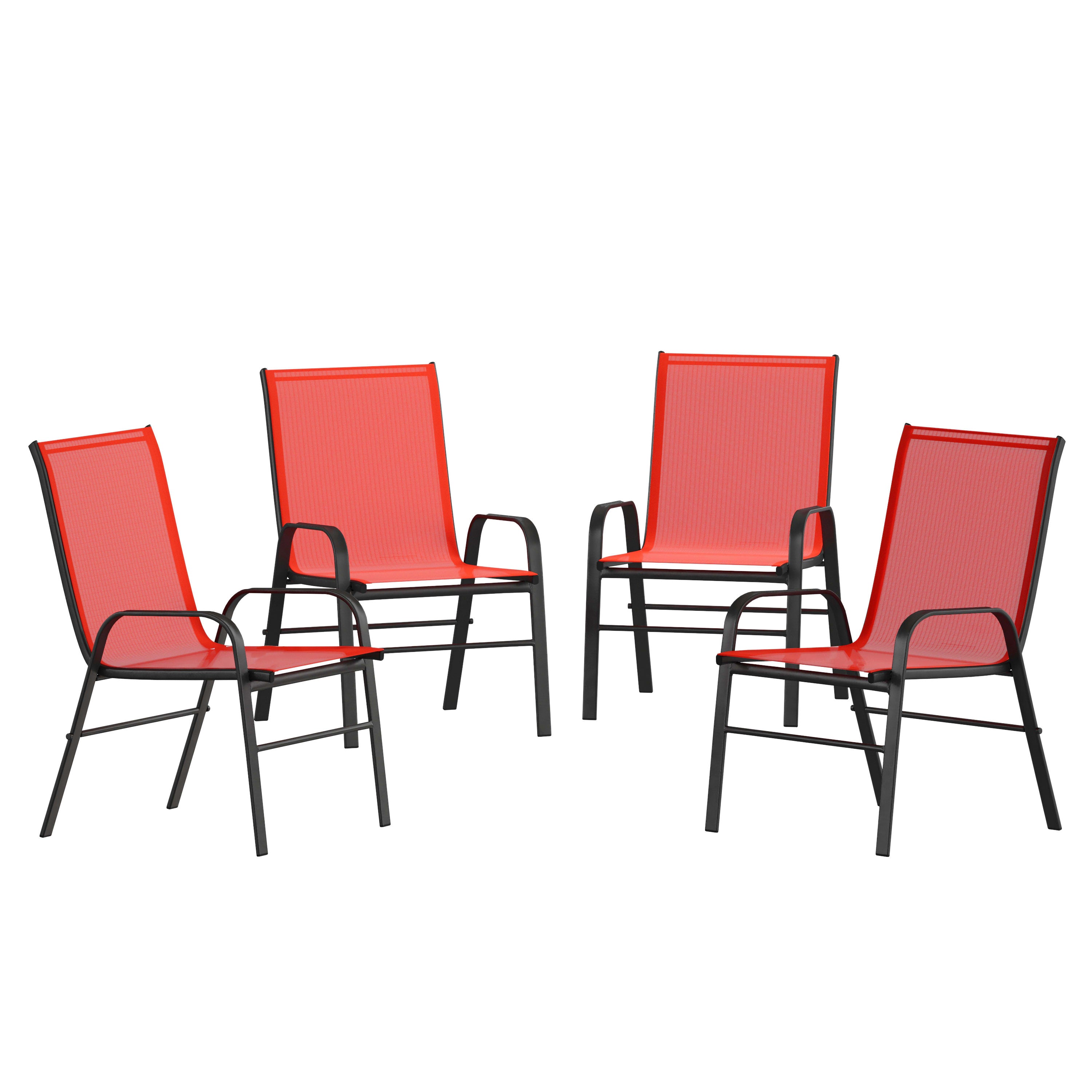 Stacking metal patio chairs sale