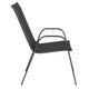 Black |#| 4 Pack Black Outdoor Stack Chair with Flex Comfort Material - Patio Stack Chair