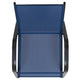 Navy |#| 4 Pack Navy Outdoor Stack Chair with Flex Comfort Material - Patio Stack Chair