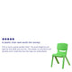 Green |#| 4 Pack Green Plastic Stack School Chair with 12inch Seat Height - Kids Chair