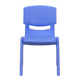 Blue |#| 4 Pack Blue Plastic Stack School Chair with 12inch Seat Height - Kids Chair