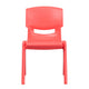 Red |#| 4 Pack Red Plastic Stack School Chair with 15.5inchH Seat, 3rd-7th School Chair