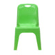 Green |#| 4 Pack Green Plastic Stack School Chair with Carrying Handle and 11inch Seat Height