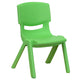 Green |#| 4 Pack Green Plastic Stackable School Chair with 10.5inchH Seat, Preschool Chair