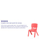 Red |#| 4 Pack Red Plastic Stackable School Chair with 10.5inchH Seat, Preschool Chair