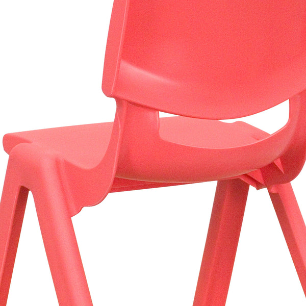 Red |#| 4 Pack Red Plastic Stackable School Chair with 10.5inchH Seat, Preschool Chair